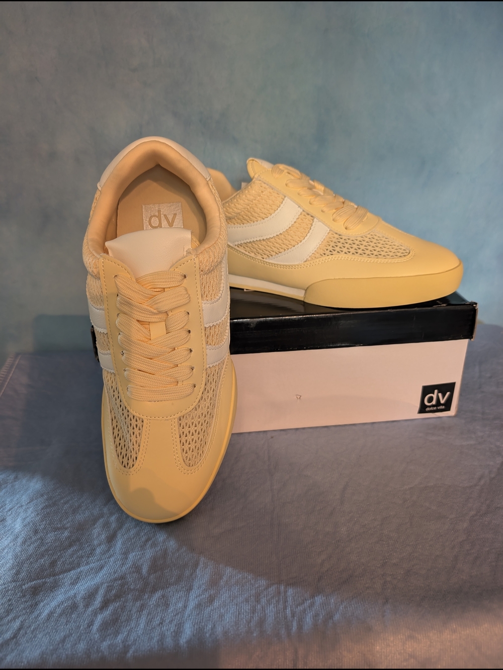 DV by Dolce Vita Sport Women's Yellow Mesh Casual Sneakers